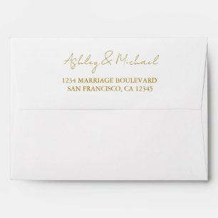 Script Mariage blanc Enveloppe d'adresse de retour