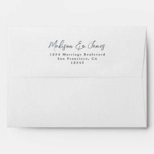 Script Mariage blanc Enveloppe d'adresse de retour