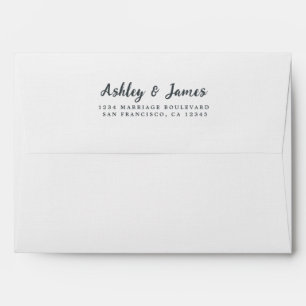 Script Mariage blanc Enveloppe d'adresse de retour