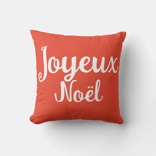 Script  Merry Christmas  Throw Pillow (Front)