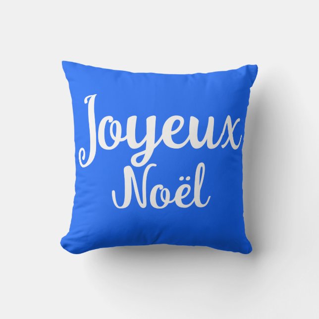 Script  Merry Christmas  Throw Pillow (Front)