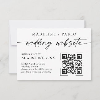 Script mimaliste de carte de site Web Mariage de c