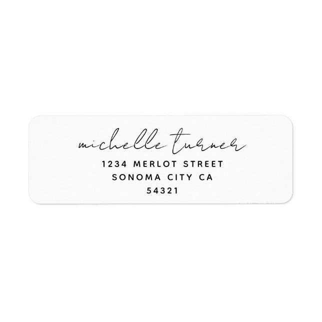 Script minimal Adresse de retour moderne (Devant)