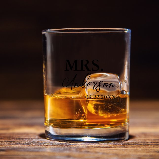 Script minimal sur mesure mariage verre à whisky (Créateur téléchargé)