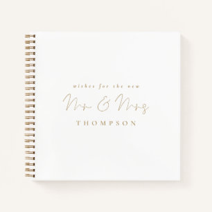 Script minimaliste Or M. Mme Mariage Livre d'invit