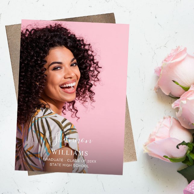 Script Mod Name Photo Graduation Party Vertical LT Invitation (Creator Uploaded)