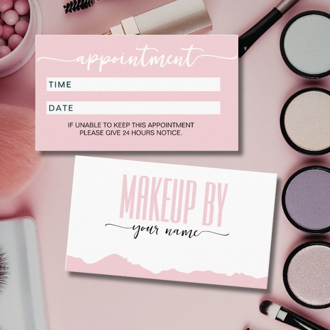 Script Modern Blush Pink and white Appointment Card (Creator Uploaded)