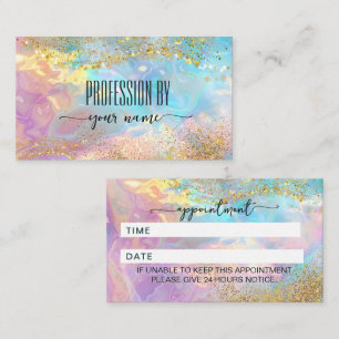 Script Modern opal stone  Appointment Card
