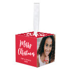 Script moderne 3 Photo Flèche de neige Noël Rouge