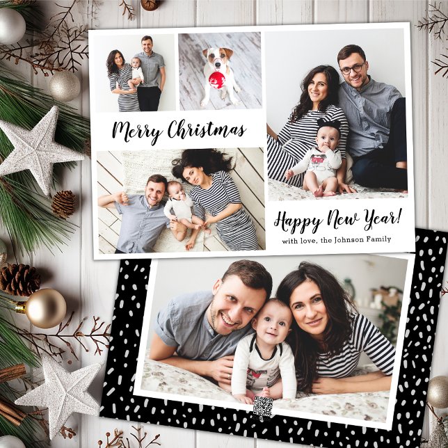 Script moderne 5 Photo Collage Cartes de Noël (Créateur téléchargé)