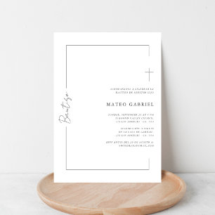 Script moderne Bautizo Invitation en espagnol