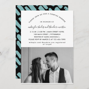 Script moderne Couples Douche Photo Invitation