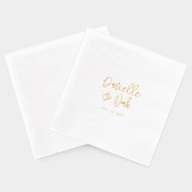 Script moderne Couples Nom Mariage personnalisé (Verso)