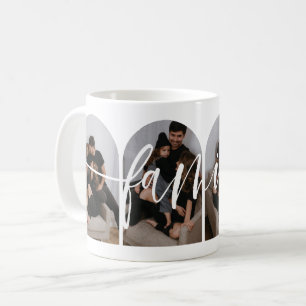 Script moderne Famille Photo Café Mug