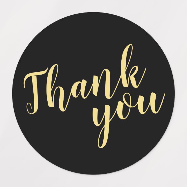Script moderne Gold Wedding Favor Merci Étiquettes (Design 1)