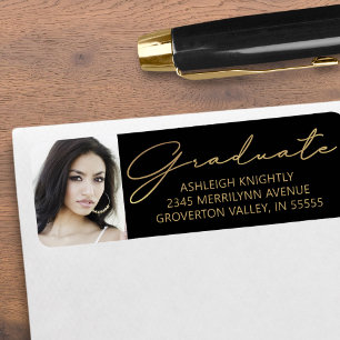 Script moderne Graduate photo Black Gold