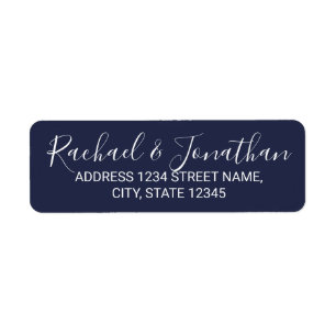 Script moderne Mariage bleu marine marine