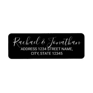 Script moderne Mariage noir et blanc