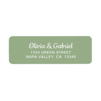 Script moderne. Mariage vert clair Adresse de reto