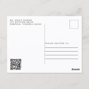 Script moderne minimaliste Invitation à la douche 