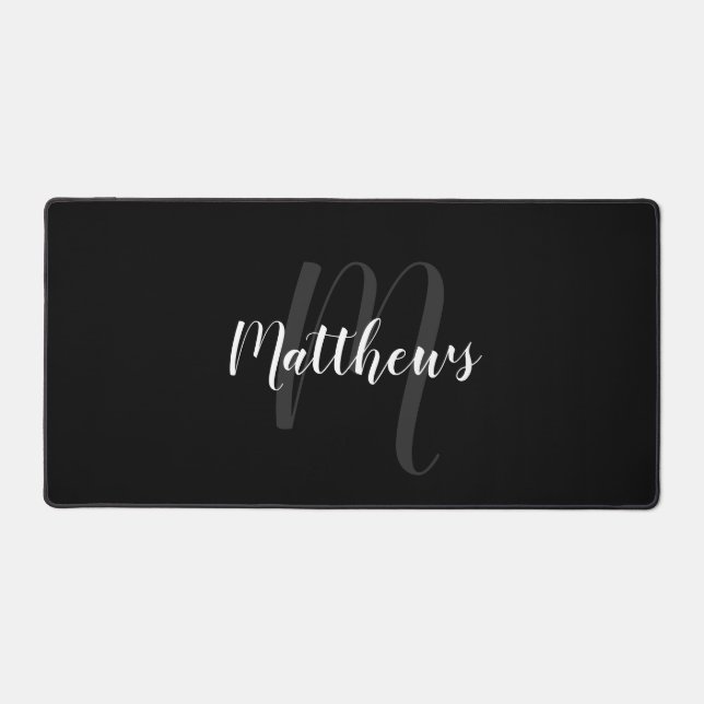 Script moderne Monogramme personnalisé et nom (Recto)