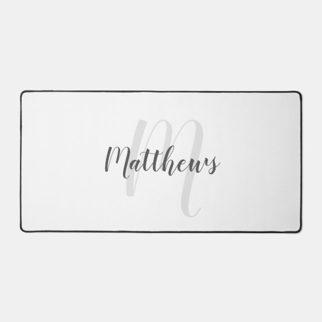 Script moderne Monogramme personnalisé et nom (Recto)