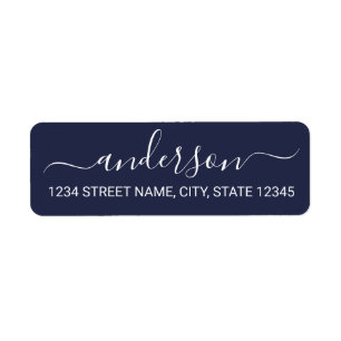 Script moderne Nautique Marine Blue Adresse de ret