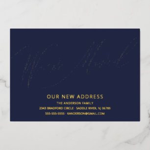 Script moderne Nous avons déplacé Faire-part de dé