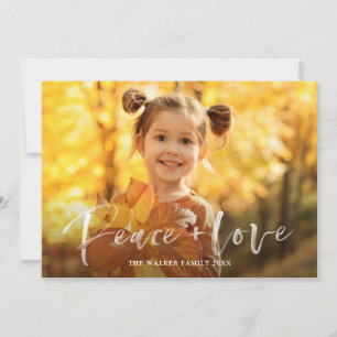 Script moderne Peace Love 3 Photos Carte de vacanc