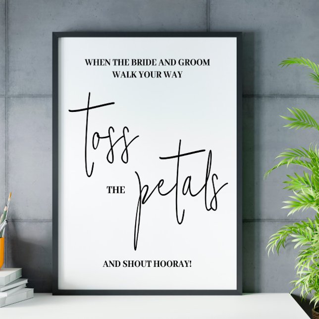 Script moderne Pétales affiche mariage (Créateur téléchargé)