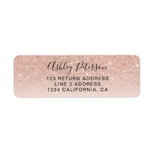 Script moderne rose or parties scintillant ombre r
