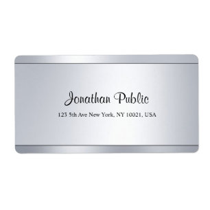 Script moderne Silver Chic Plain Shipping Adresse