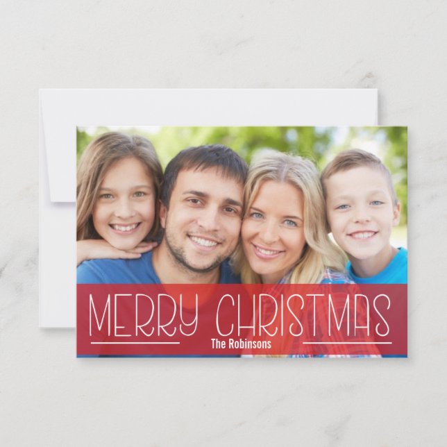 SCRIPT MODERNE VACANCES CARTE PHOTO MERRY CHRISTMA (Devant)