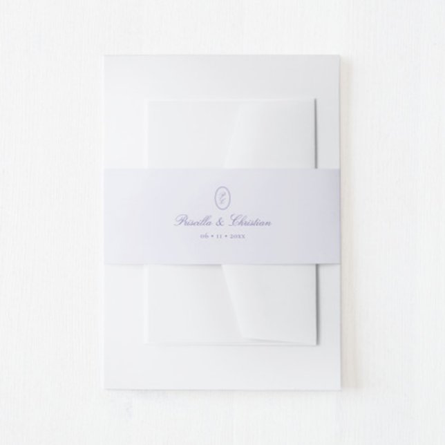 Script Monogram Couples Wedding  Invitation Belly Band (Creator Uploaded)