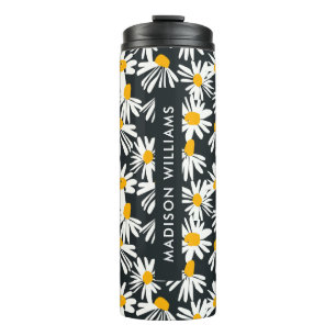 Script Monogram Flowers Thermal Tumbler 