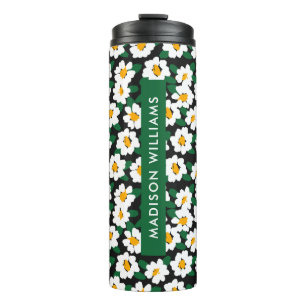 Script Monogram Flowers Thermal Tumbler 