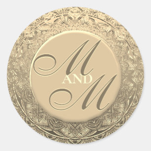 Script Monogram Gold Seal