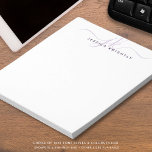 Script Monogram Initials Name Minimalist Purple Notepad<br><div class="desc">Personalized modern notepad with simple handwritten script monogram or initials and name in light and dark purple. CHANGES: The text font style, colour, size and placement can be changed by clicking on CUSTOMIZE FURTHER under the PERSONALIZE section for a custom look. ASSISTANCE: For help with design modification/personalization, colour change, transferring...</div>