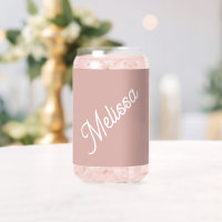 Script monogram, modern blush pink