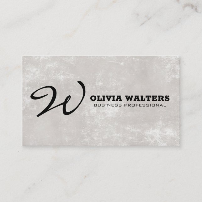 Script Monogram | Simple Appointment Card (Front)