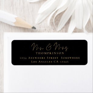 Script Mr and Mrs Black Gold Return Name Address