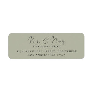 Script Mr and Mrs Light Sage Return Name Address
