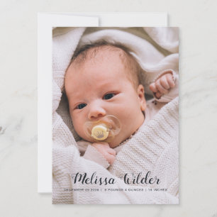 Script Name 2 Photo Overlay Birth Announcement