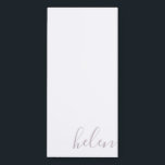 Script Name Chic Personalized Dusty Purple Magnetic Notepad<br><div class="desc">A chic,  elegant personalized notepad for your shopping list or to-dos. Custom name in a modern font in pastel purple.</div>