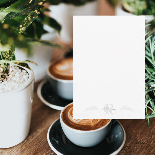 Script Name Custom Delicate Foliage Outline Thank You Card