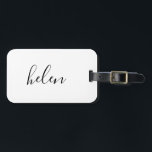 Script Name Custom Personalized Gift Luggage Tag<br><div class="desc">This personalized luggage tag is simple,  modern and elegant. Text and text colour is fully customizable. Perfect as a bridesmaid gift,  wedding favour,  birthday or graduation gift. Part of a collection from Parcel Studios.</div>
