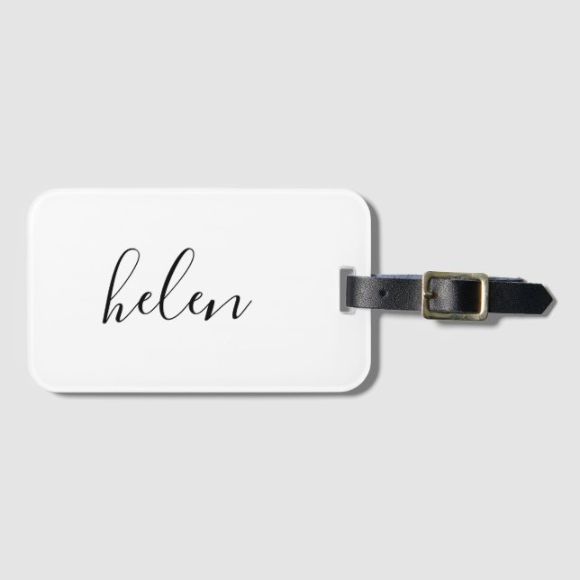 Script Name Custom Personalized Gift Luggage Tag (Front Horizontal)