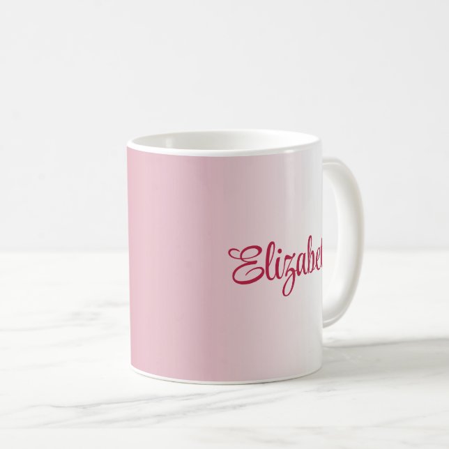 Script Name Elegant Trend Colour Viva Magenta Coffee Mug (Front Right)