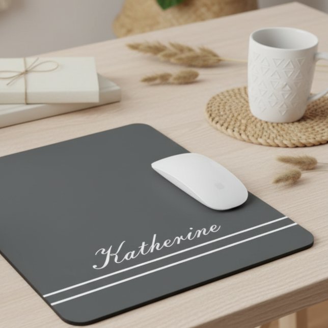 Script Name Minimalist Charcoal Grey Mouse Pad (Creator Uploaded)
