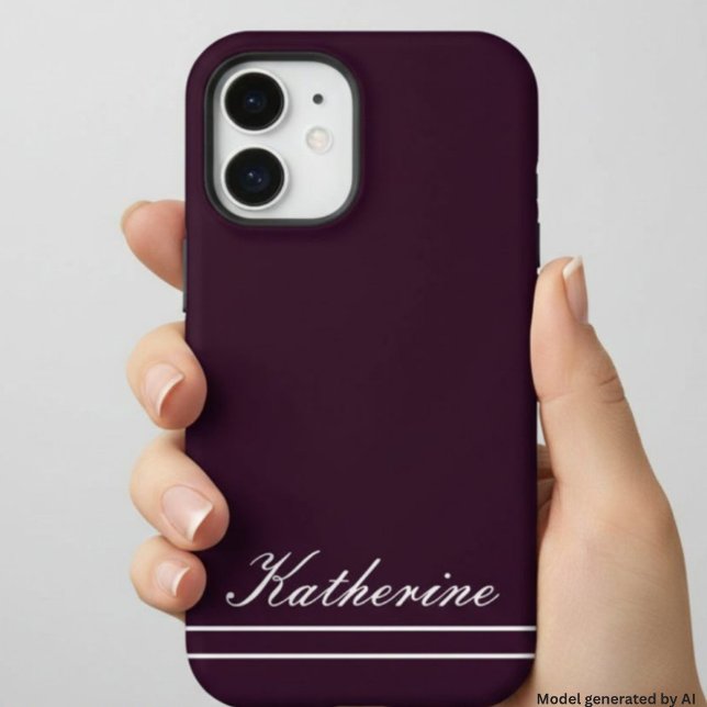 Script Name Minimalist Plum iPhone 16 Case (Creator Uploaded)